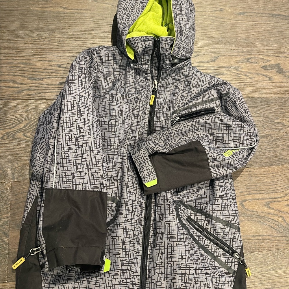 Kids Gray and Black Hooded Jacket